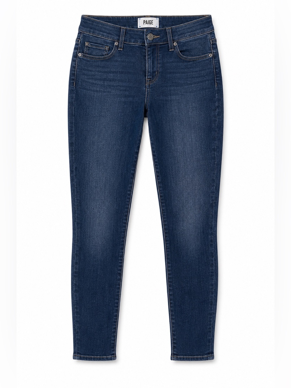 PAIGE Dark Wash Cropped Skinny Jeans 29 Mid Rise Stretch